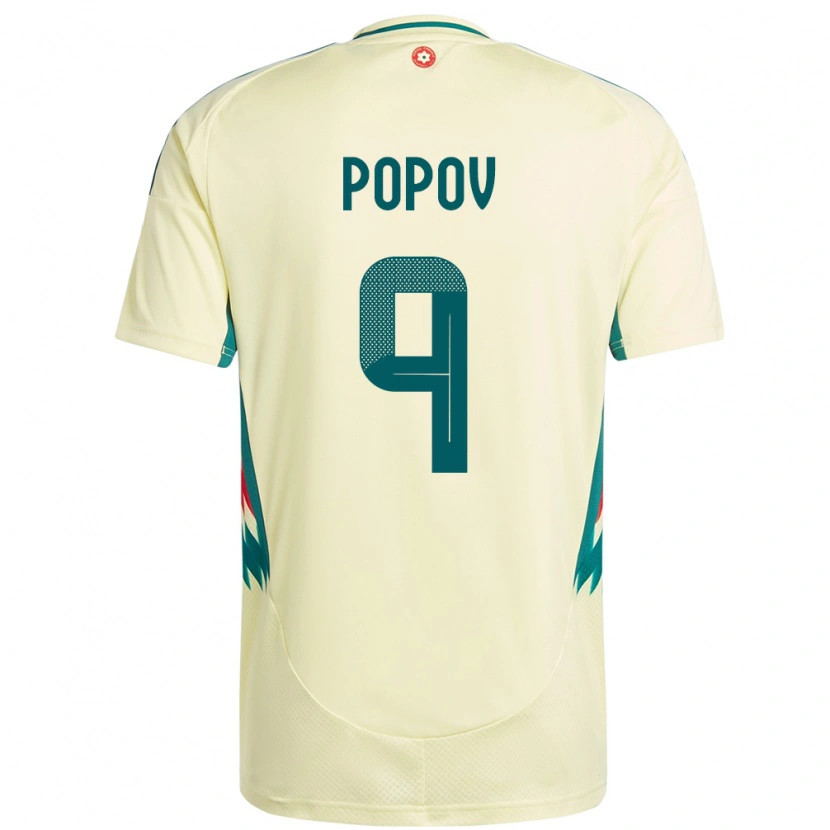 Danxen Dames Wales Christopher Popov #9 Beige Geel Uitshirt Uittenue 24-26 T-Shirt