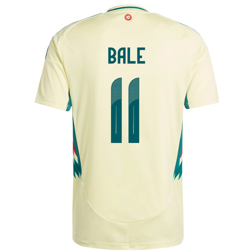 Danxen Dames Wales Gareth Bale #11 Beige Geel Uitshirt Uittenue 24-26 T-Shirt