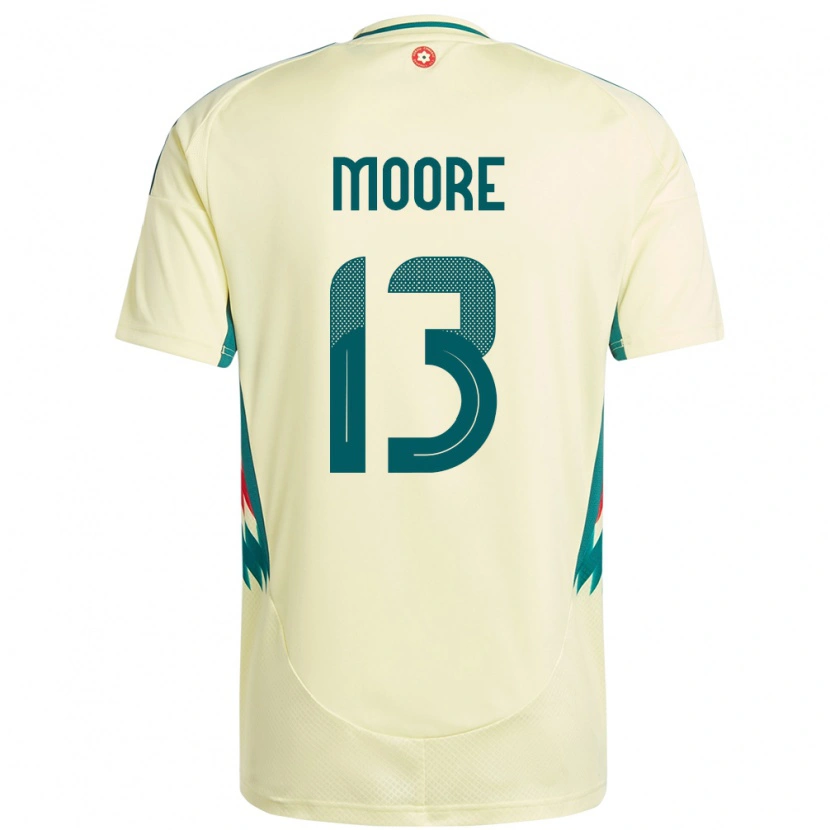 Danxen Dames Wales Kieffer Moore #13 Beige Geel Uitshirt Uittenue 24-26 T-Shirt