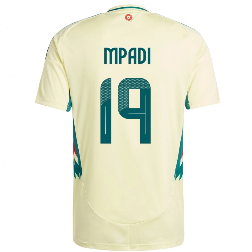 Danxen Dames Wales Japhet Mpadi #19 Beige Geel Uitshirt Uittenue 24-26 T-Shirt