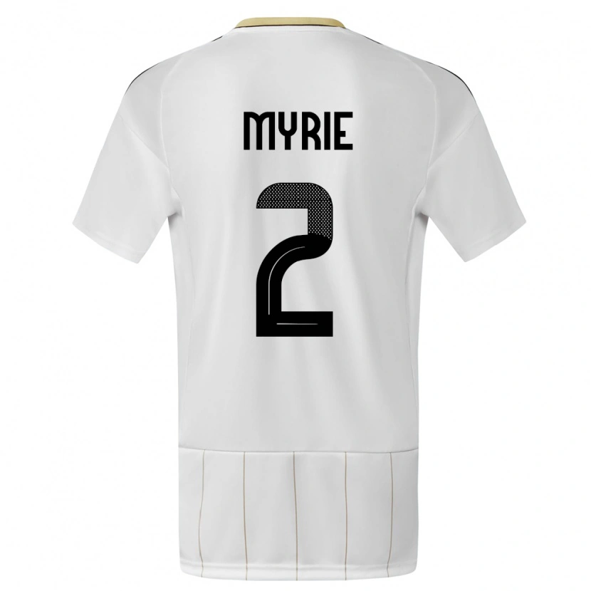Danxen Dames Costa Rica Kenan Myrie #2 Wit Uitshirt Uittenue 24-26 T-Shirt