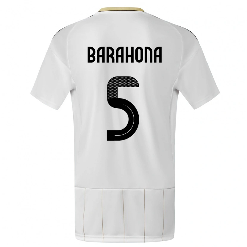 Danxen Dames Costa Rica Alberth Barahona #5 Wit Uitshirt Uittenue 24-26 T-Shirt