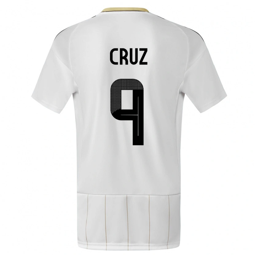 Danxen Dames Costa Rica Esteban Cruz #9 Wit Uitshirt Uittenue 24-26 T-Shirt