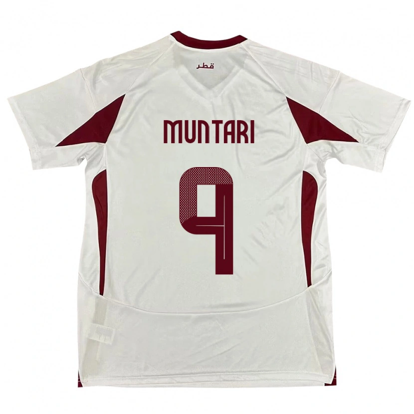 Danxen Dames Qatar Mohammed Muntari #9 Wit Uitshirt Uittenue 24-26 T-Shirt