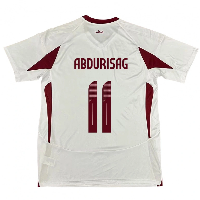 Danxen Dames Qatar Yusuf Abdurisag #11 Wit Uitshirt Uittenue 24-26 T-Shirt