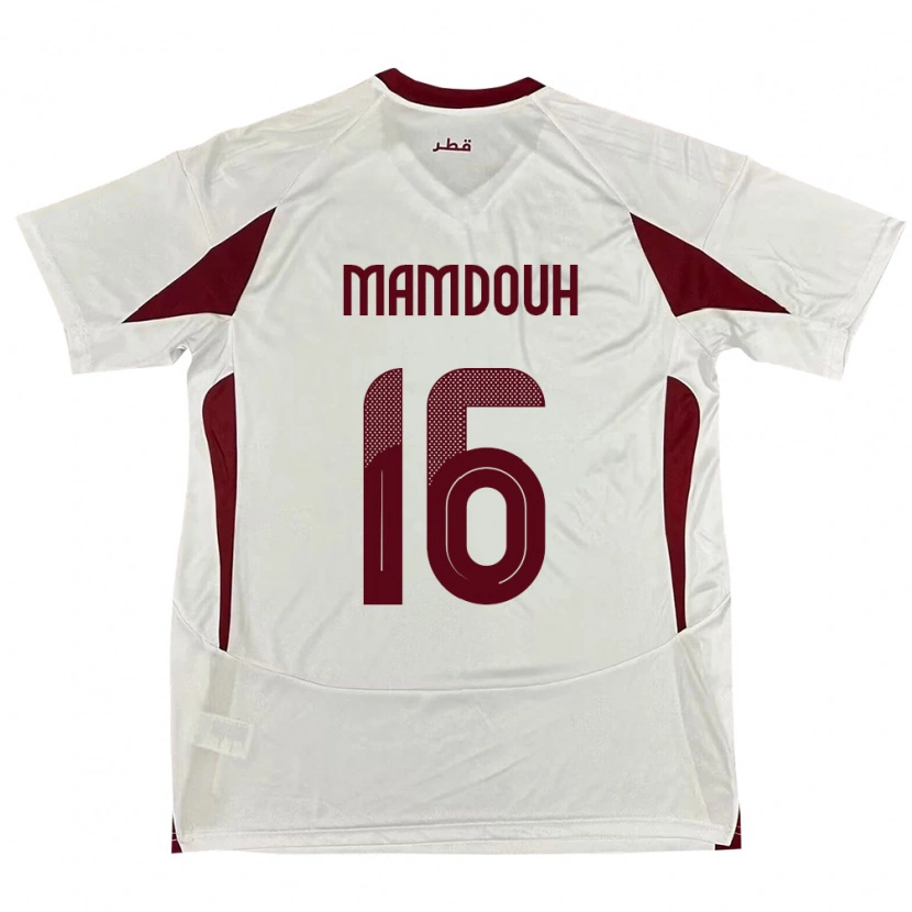 Danxen Dames Qatar Bahaa Mamdouh #16 Wit Uitshirt Uittenue 24-26 T-Shirt