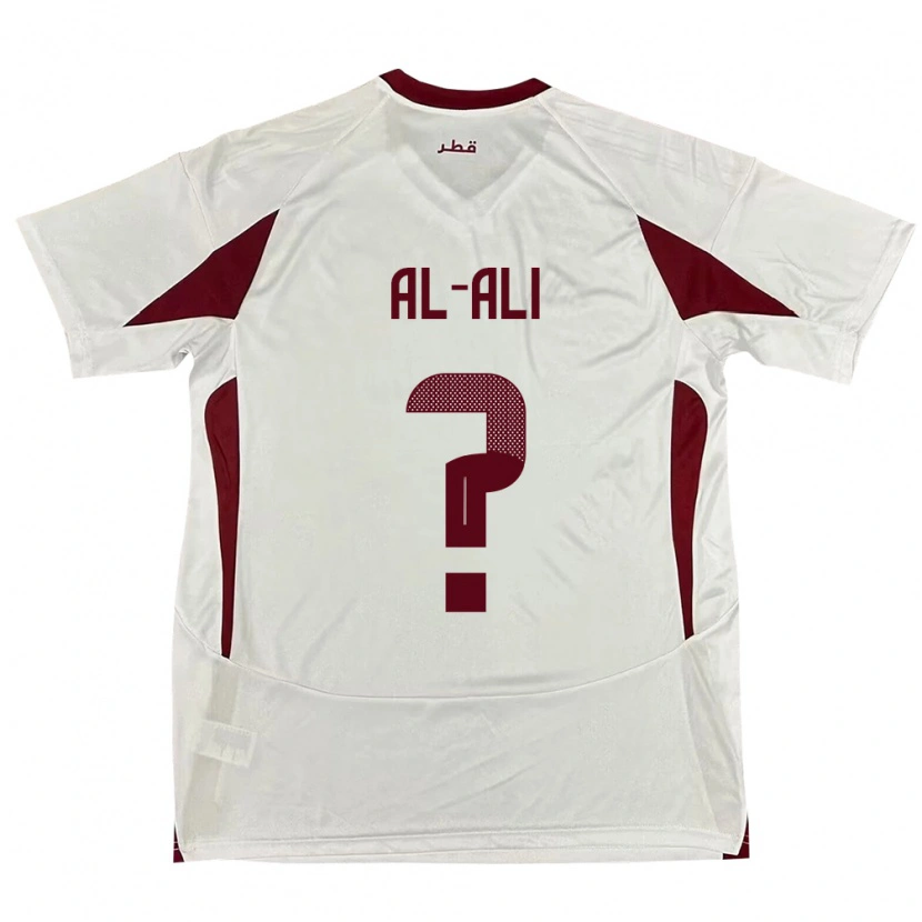 Danxen Dames Qatar Abdulla Al-Ali #0 Wit Uitshirt Uittenue 24-26 T-Shirt
