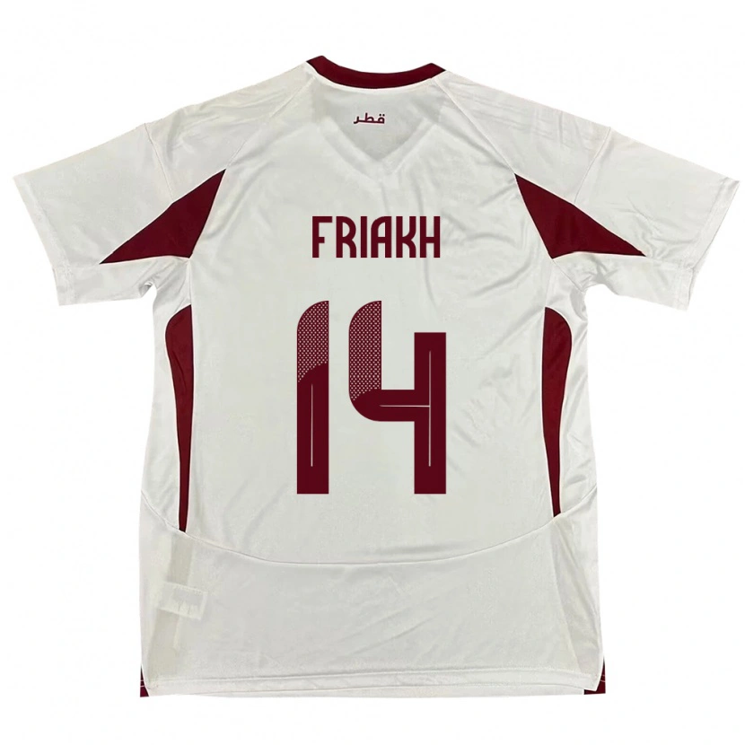 Danxen Dames Qatar Jamil Friakh #14 Wit Uitshirt Uittenue 24-26 T-Shirt