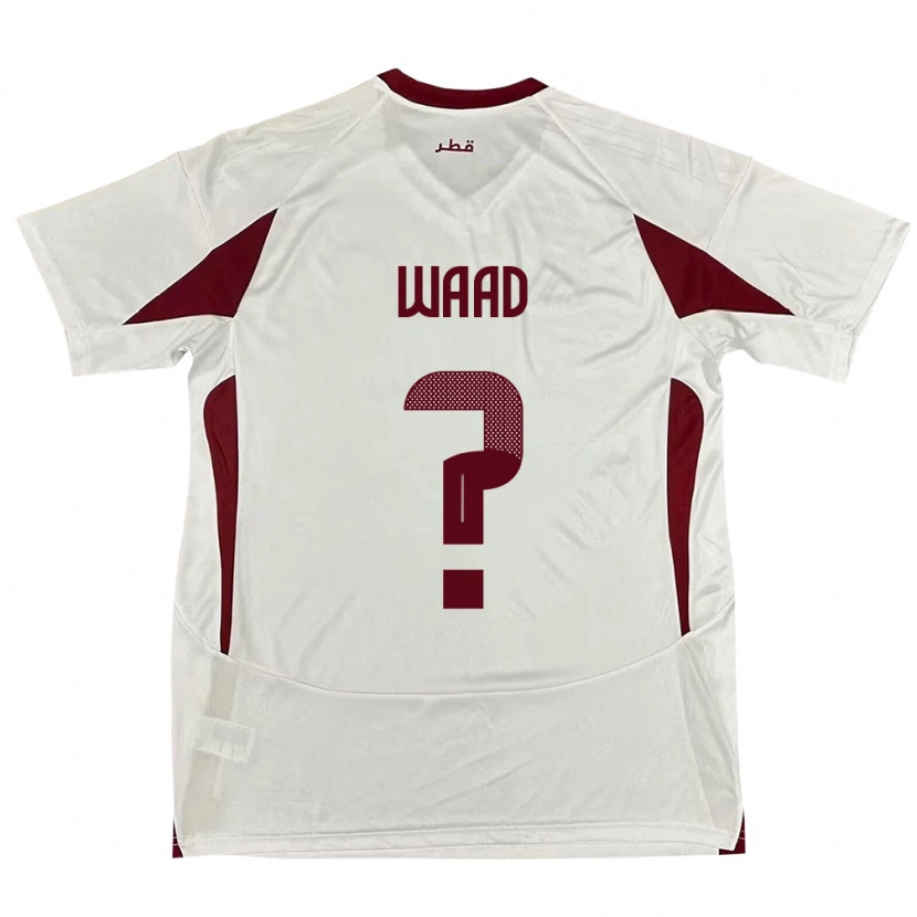 Danxen Dames Qatar Mohammad Waad #0 Wit Uitshirt Uittenue 24-26 T-Shirt