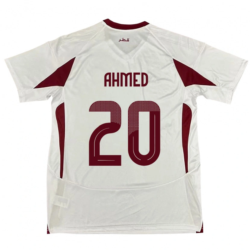 Danxen Dames Qatar Ahmed Fadel Hasaba #20 Wit Uitshirt Uittenue 24-26 T-Shirt