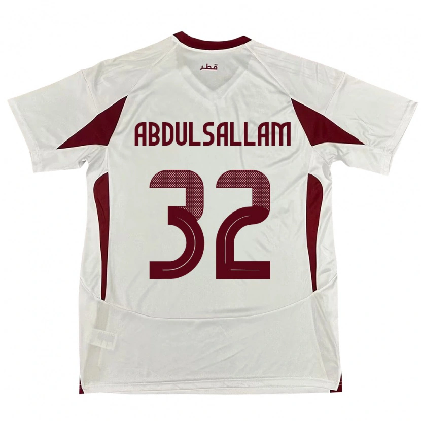 Danxen Dames Qatar Jassem Gaber Abdulsallam #32 Wit Uitshirt Uittenue 24-26 T-Shirt