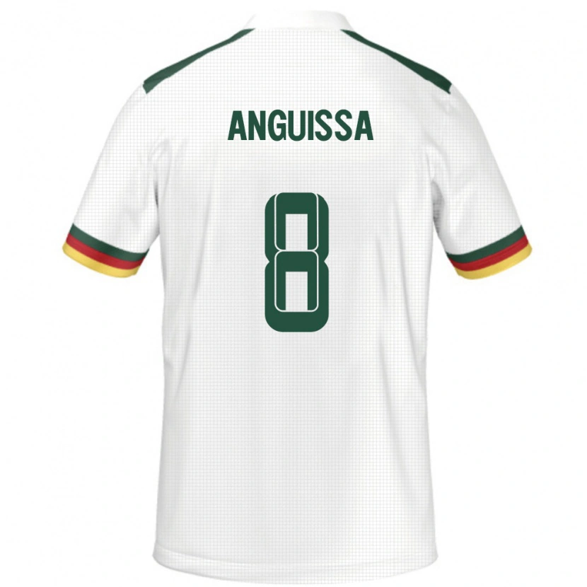 Danxen Dames Kameroen Frank Anguissa #8 Wit Uitshirt Uittenue 24-26 T-Shirt