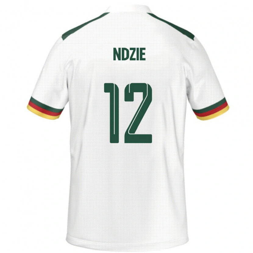 Danxen Dames Kameroen Martin Ndzie #12 Wit Uitshirt Uittenue 24-26 T-Shirt