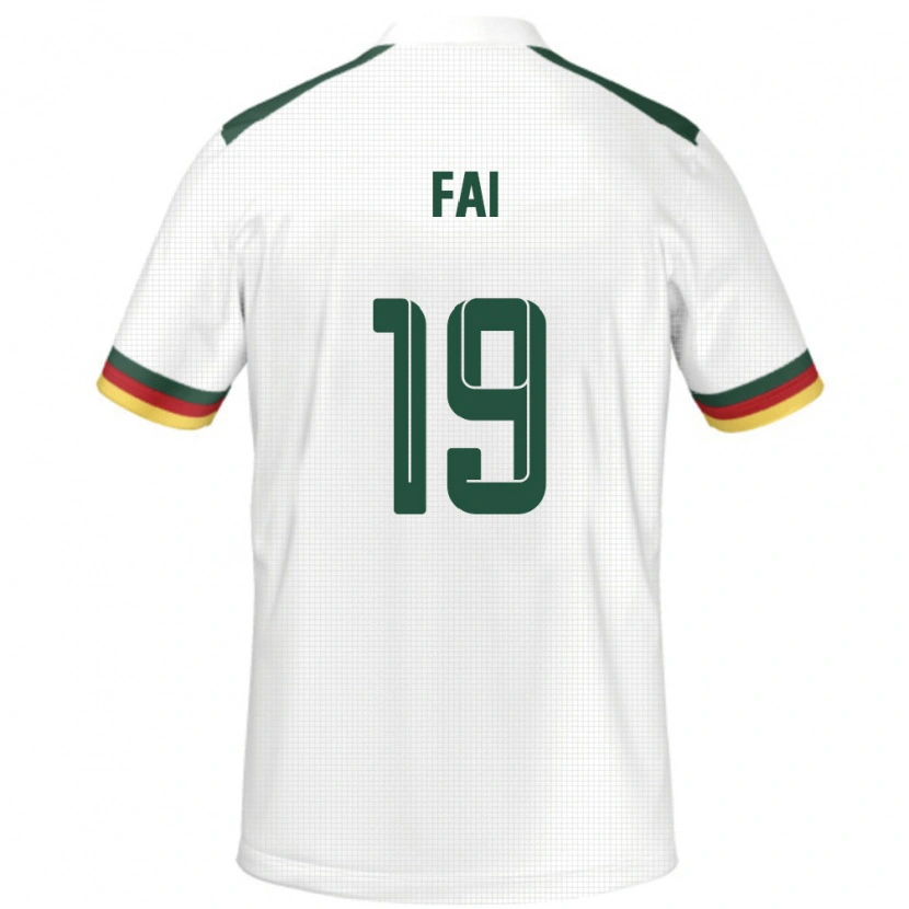Danxen Dames Kameroen Collins Fai #19 Wit Uitshirt Uittenue 24-26 T-Shirt