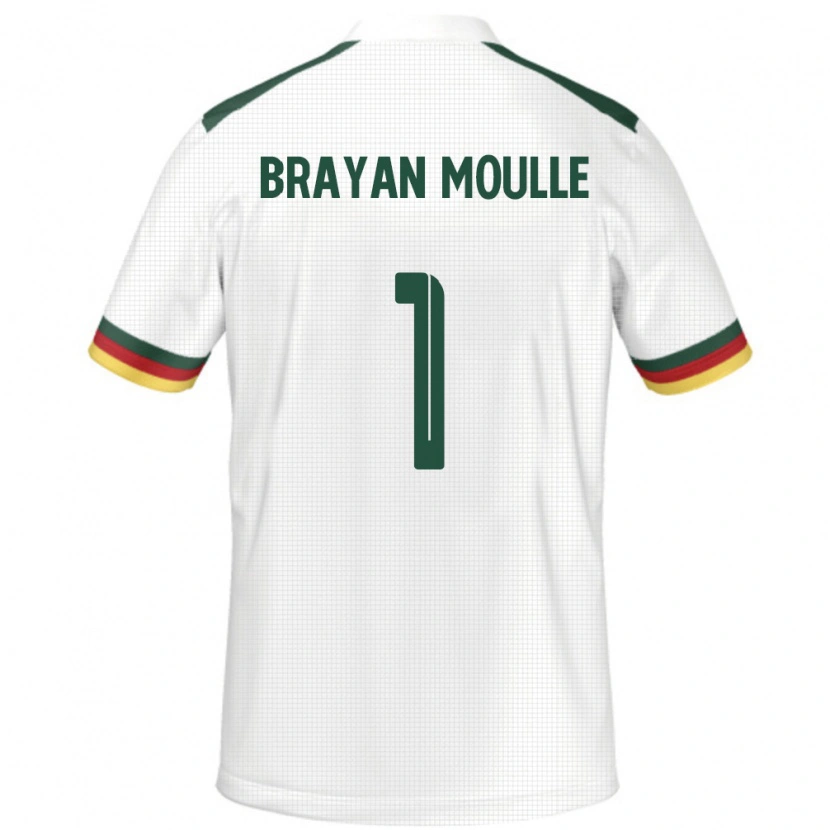 Danxen Dames Kameroen Jason Brayan Moulle #1 Wit Uitshirt Uittenue 24-26 T-Shirt