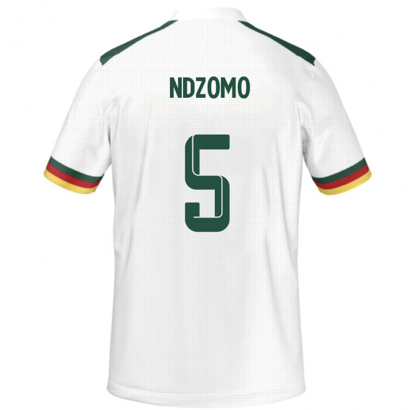 Danxen Dames Kameroen Barnabe Ndzomo #5 Wit Uitshirt Uittenue 24-26 T-Shirt