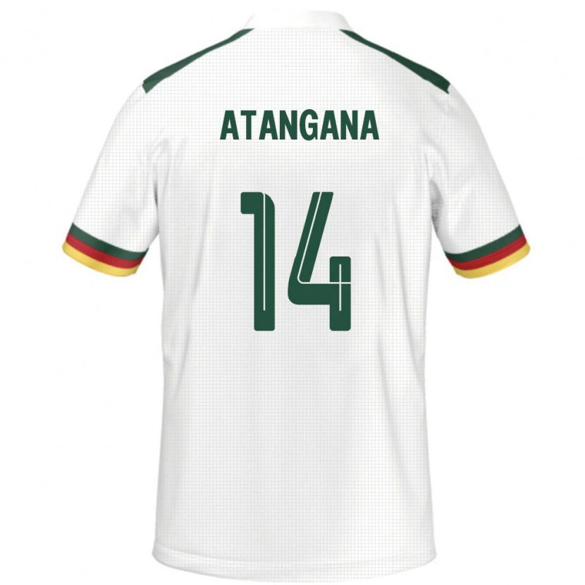Danxen Dames Kameroen Joseph Atangana #14 Wit Uitshirt Uittenue 24-26 T-Shirt