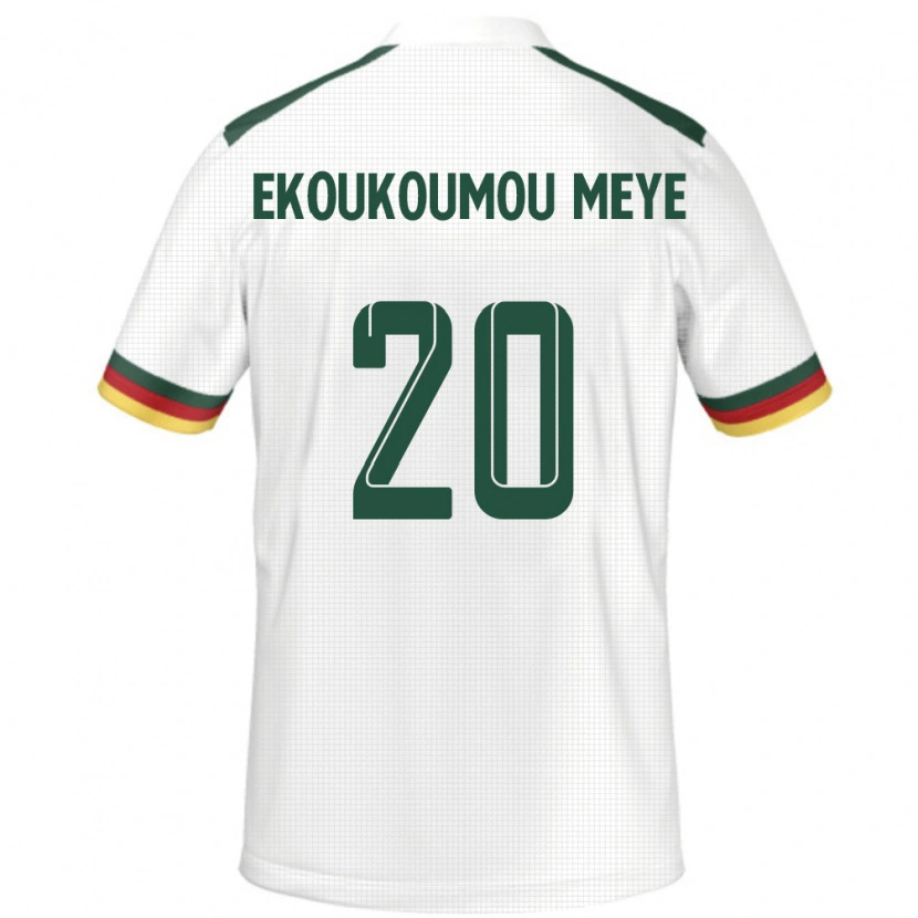 Danxen Dames Kameroen Ivan Donald Ekoukoumou Meye #20 Wit Uitshirt Uittenue 24-26 T-Shirt