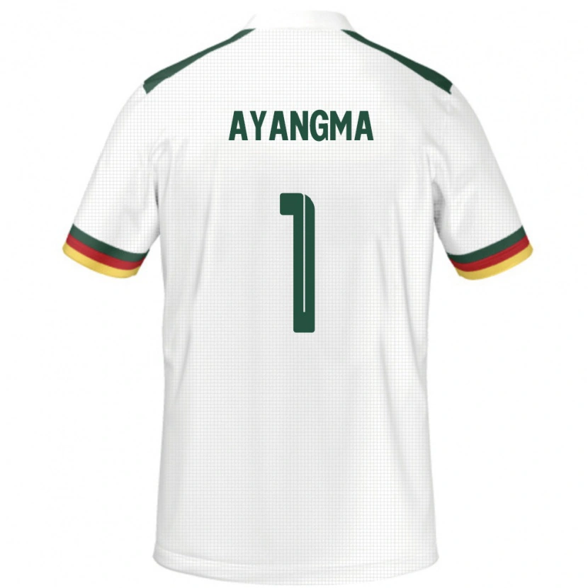 Danxen Dames Kameroen Pauline Ayangma #1 Wit Uitshirt Uittenue 24-26 T-Shirt