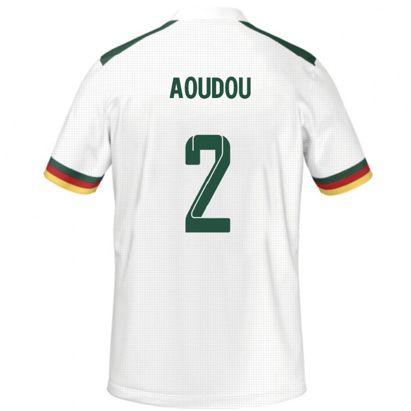 Danxen Dames Kameroen Moussa Aoudou #2 Wit Uitshirt Uittenue 24-26 T-Shirt