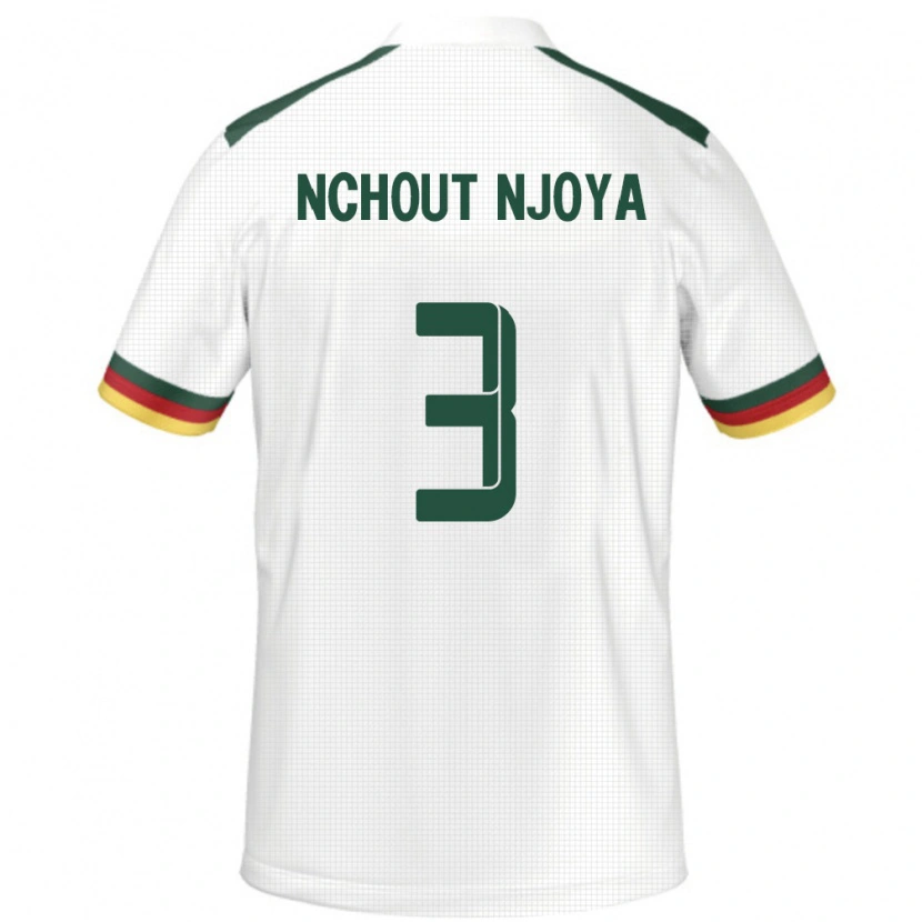 Danxen Dames Kameroen Ajara Nchout Njoya #3 Wit Uitshirt Uittenue 24-26 T-Shirt