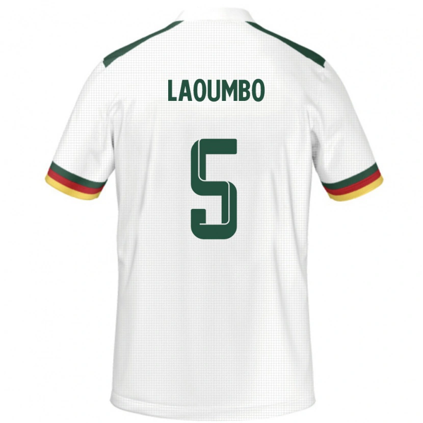 Danxen Dames Kameroen Bere Laoumbo #5 Wit Uitshirt Uittenue 24-26 T-Shirt