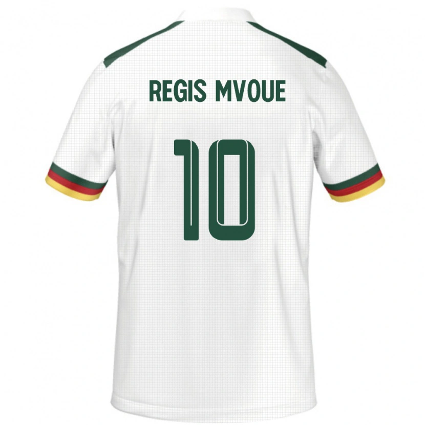 Danxen Dames Kameroen Steve Regis Mvoue #10 Wit Uitshirt Uittenue 24-26 T-Shirt