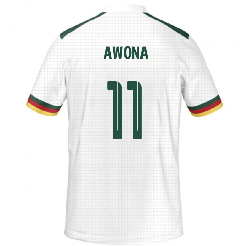 Danxen Dames Kameroen Aurelle Awona #11 Wit Uitshirt Uittenue 24-26 T-Shirt