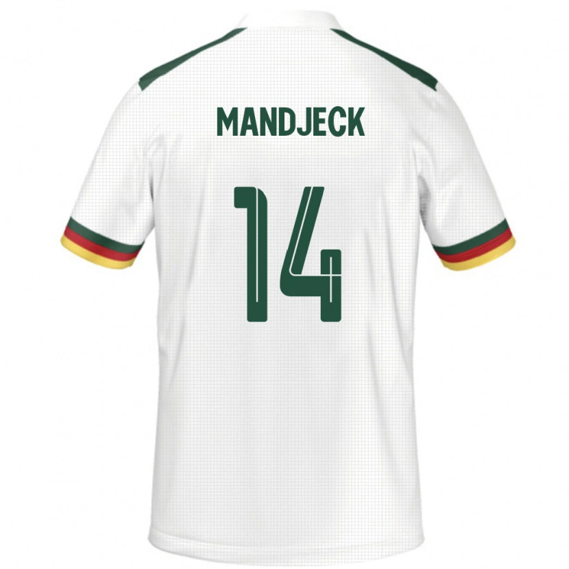 Danxen Dames Kameroen Georges Mandjeck #14 Wit Uitshirt Uittenue 24-26 T-Shirt
