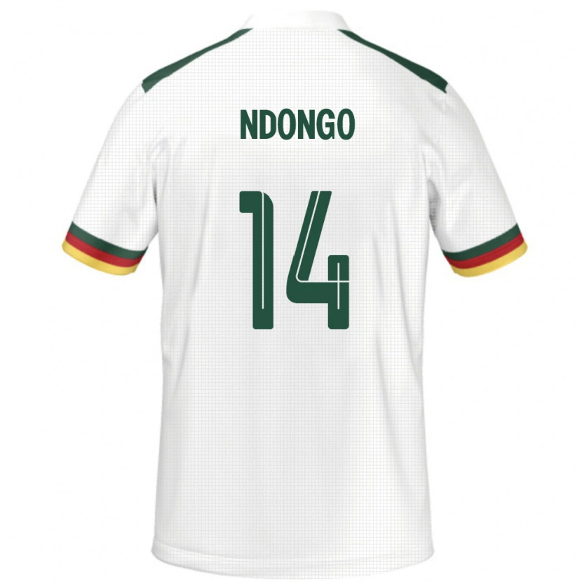 Danxen Dames Kameroen Nassourou Ndongo #14 Wit Uitshirt Uittenue 24-26 T-Shirt
