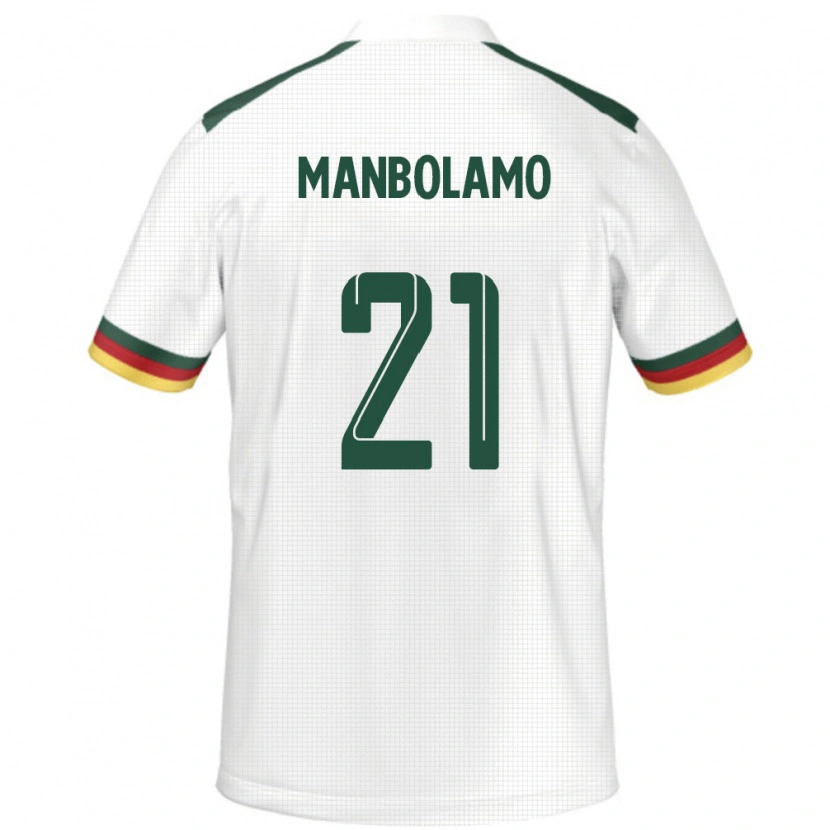 Danxen Dames Kameroen Eliane Manbolamo #21 Wit Uitshirt Uittenue 24-26 T-Shirt
