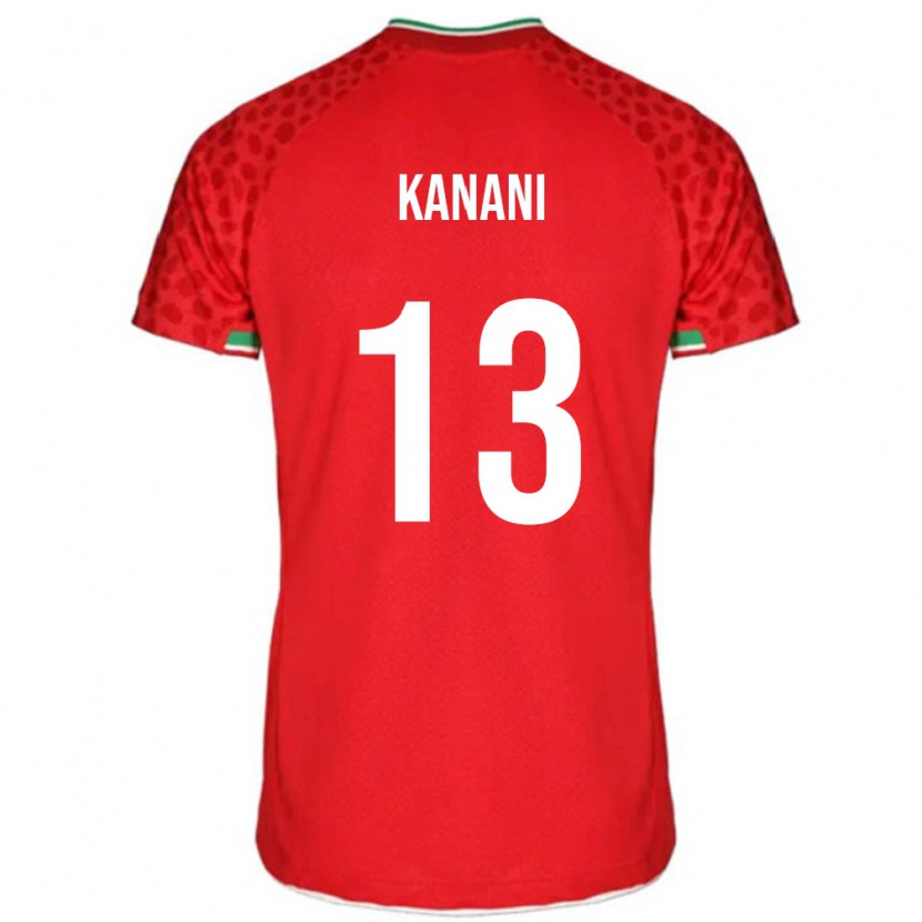 Danxen Dames Iran Hossein Kanani #13 Rood Uitshirt Uittenue 24-26 T-Shirt