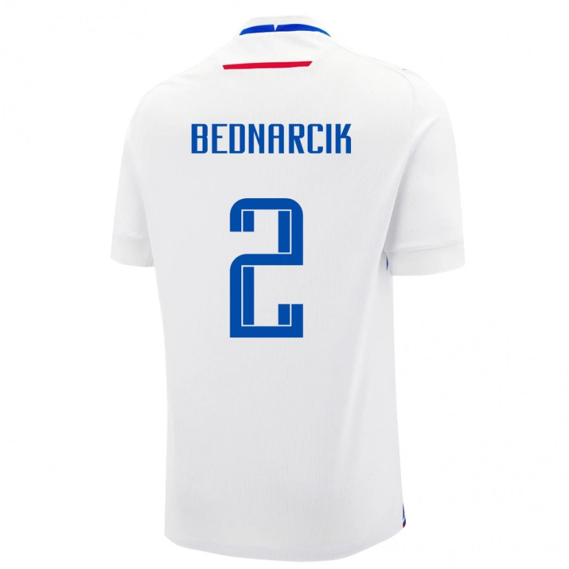Danxen Dames Slowakije Fedor Bednarcik #2 Wit Uitshirt Uittenue 24-26 T-Shirt
