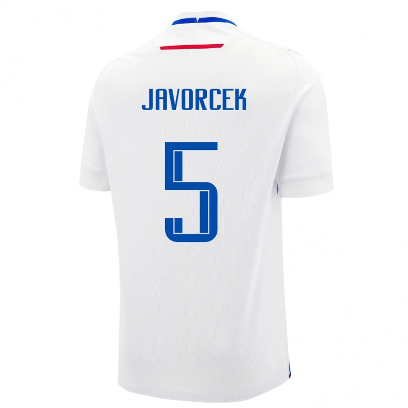Danxen Dames Slowakije Dominik Javorcek #5 Wit Uitshirt Uittenue 24-26 T-Shirt