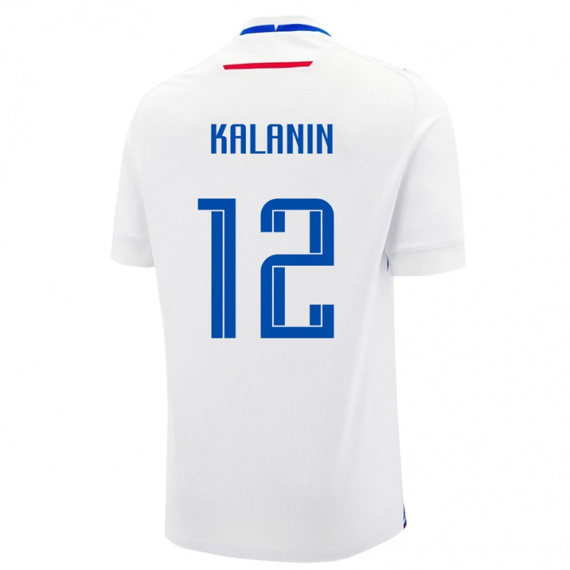 Danxen Dames Slowakije Filip Kalanin #12 Wit Uitshirt Uittenue 24-26 T-Shirt