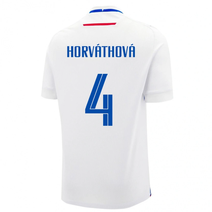 Danxen Dames Slowakije Andrea Horváthová #4 Wit Uitshirt Uittenue 24-26 T-Shirt