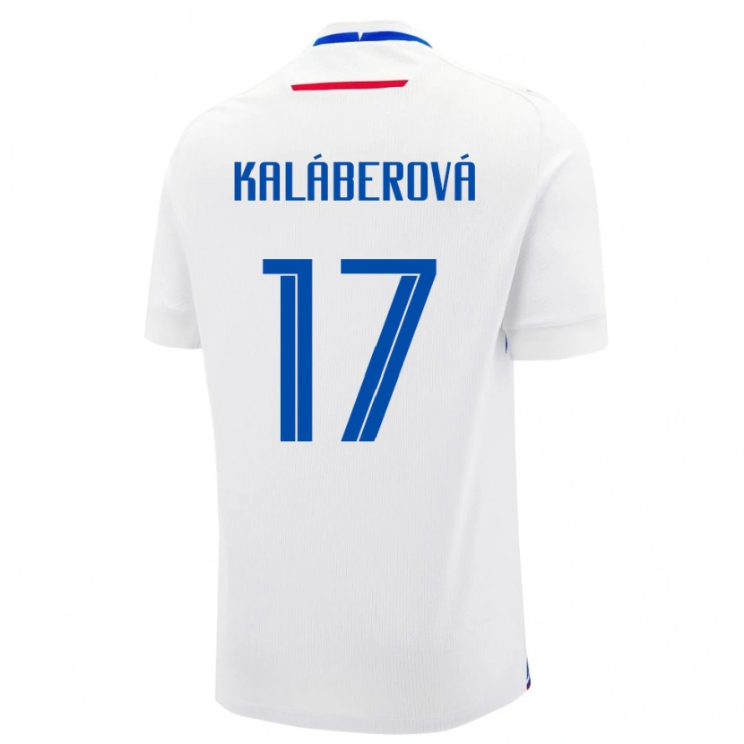 Danxen Dames Slowakije Victoria Kaláberová #17 Wit Uitshirt Uittenue 24-26 T-Shirt