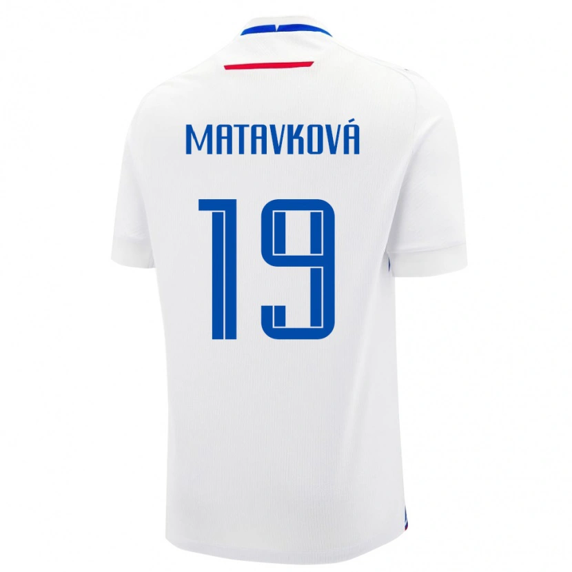 Danxen Dames Slowakije Ľudmila Maťavková #19 Wit Uitshirt Uittenue 24-26 T-Shirt