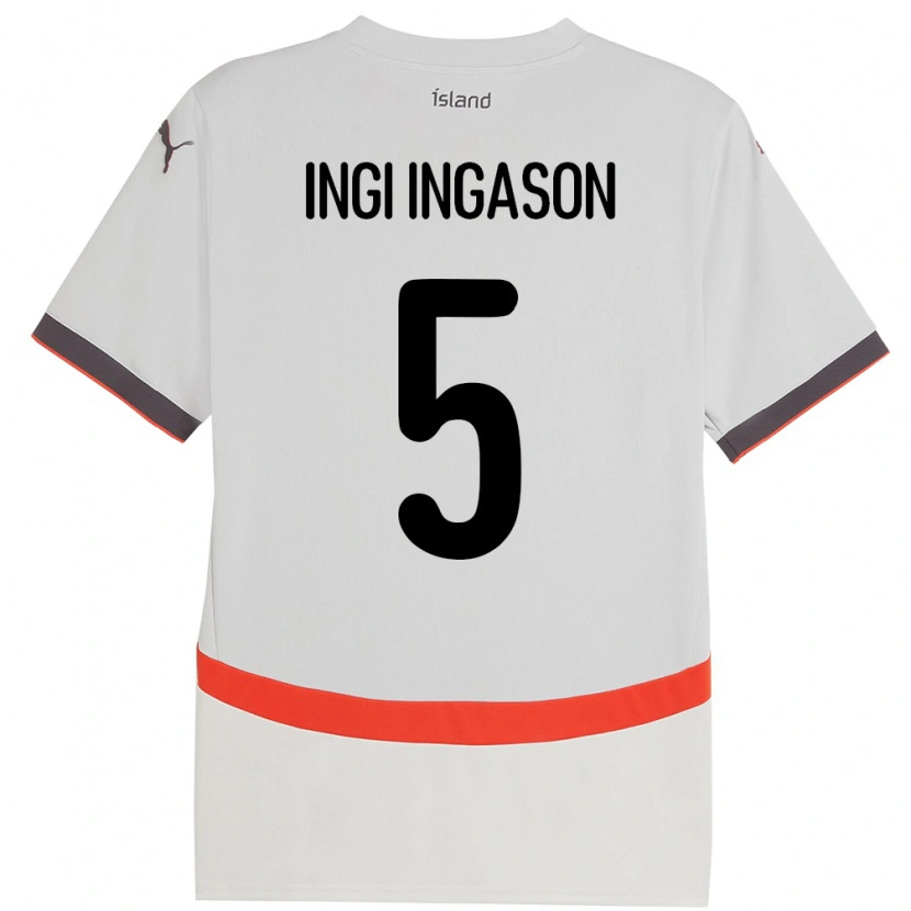 Danxen Dames Ijsland Sverrir Ingi Ingason #5 Wit Uitshirt Uittenue 24-26 T-Shirt