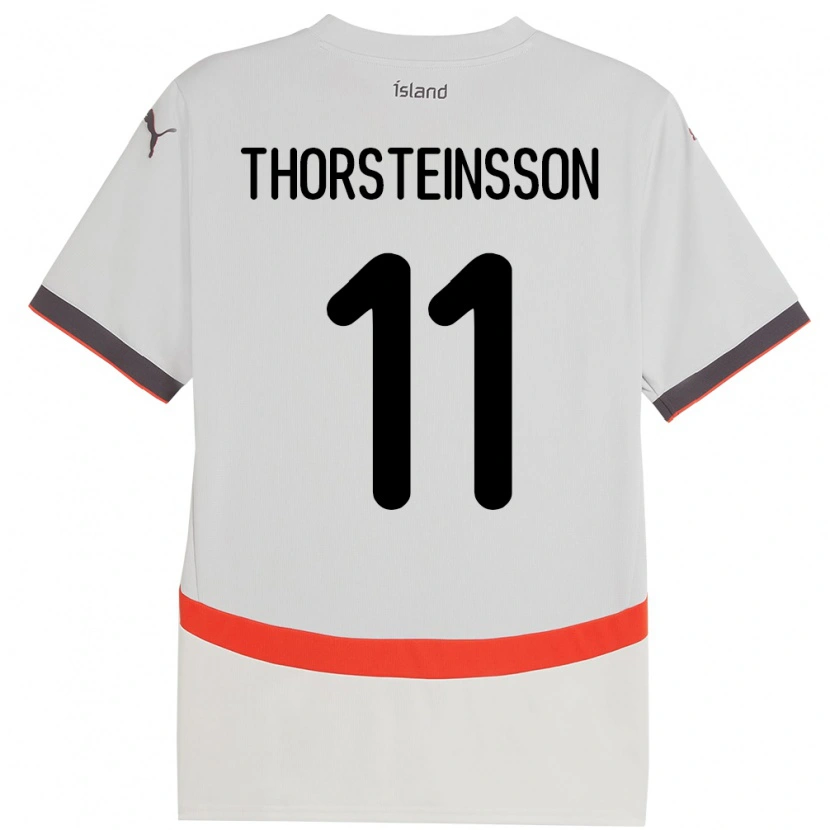 Danxen Dames Ijsland Jón Dagur Thorsteinsson #11 Wit Uitshirt Uittenue 24-26 T-Shirt