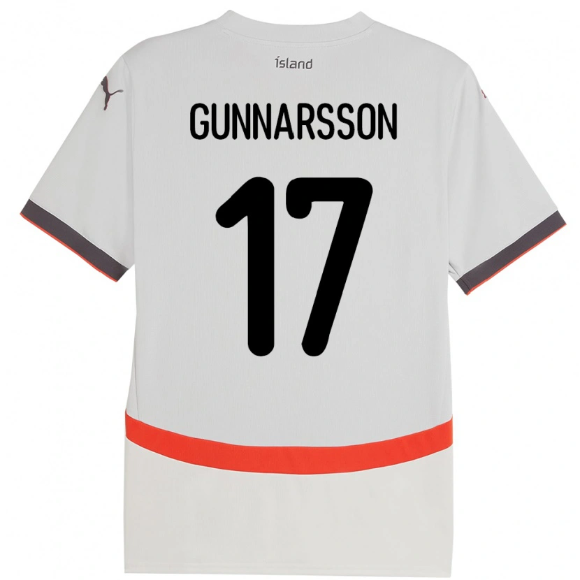 Danxen Dames Ijsland Aron Gunnarsson #17 Wit Uitshirt Uittenue 24-26 T-Shirt