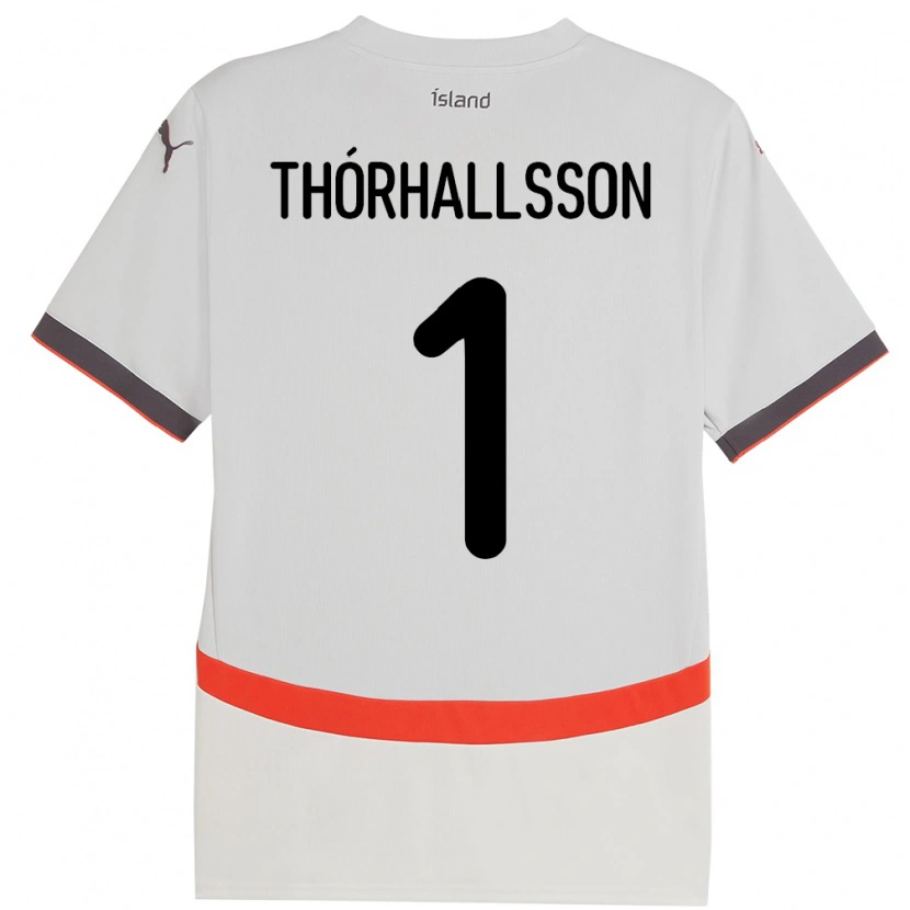 Danxen Dames Ijsland Ívar Arnbro Thórhallsson #1 Wit Uitshirt Uittenue 24-26 T-Shirt