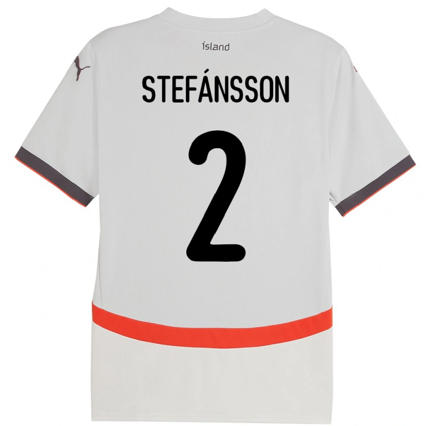 Danxen Dames Ijsland Stefán Gísli Stefánsson #2 Wit Uitshirt Uittenue 24-26 T-Shirt