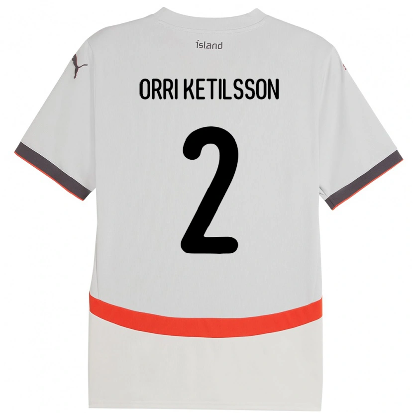 Danxen Dames Ijsland Ketill Orri Ketilsson #2 Wit Uitshirt Uittenue 24-26 T-Shirt