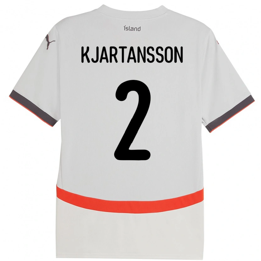 Danxen Dames Ijsland Emil Máni Breiddal Kjartansson #2 Wit Uitshirt Uittenue 24-26 T-Shirt