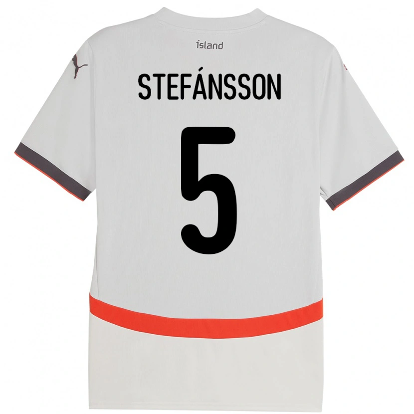 Danxen Dames Ijsland Sölvi Stefánsson #5 Wit Uitshirt Uittenue 24-26 T-Shirt