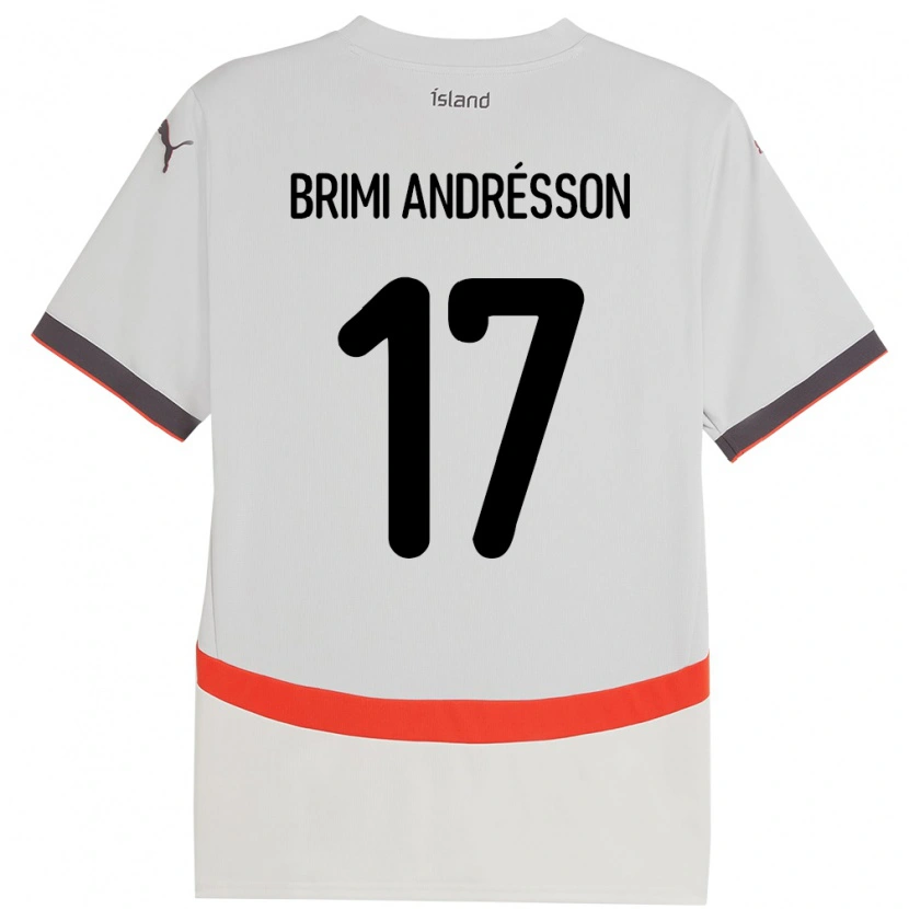 Danxen Dames Ijsland Björgvin Brimi Andrésson #17 Wit Uitshirt Uittenue 24-26 T-Shirt