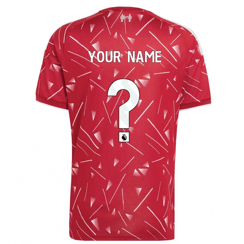 Danxen Dames Uw Naam #0 Wit Rood Thuisshirt Thuistenue 2026/27 T-Shirt