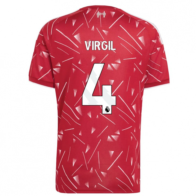 Danxen Dames Virgil Van Dijk #4 Wit Rood Thuisshirt Thuistenue 2026/27 T-Shirt