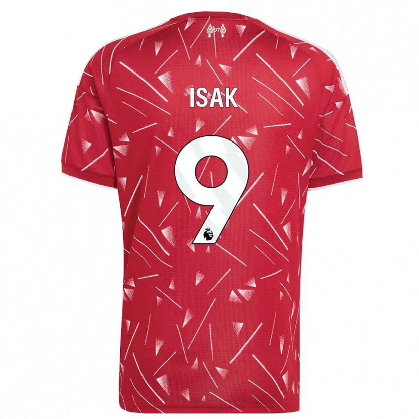 Danxen Dames Alexander Isak #9 Wit Rood Thuisshirt Thuistenue 2026/27 T-Shirt